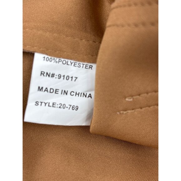 Solitaire Faux Suede Jacket Open Front Cardigan XL Tan - Picture 4 of 5